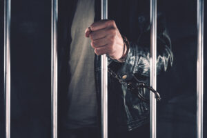 man behind bars